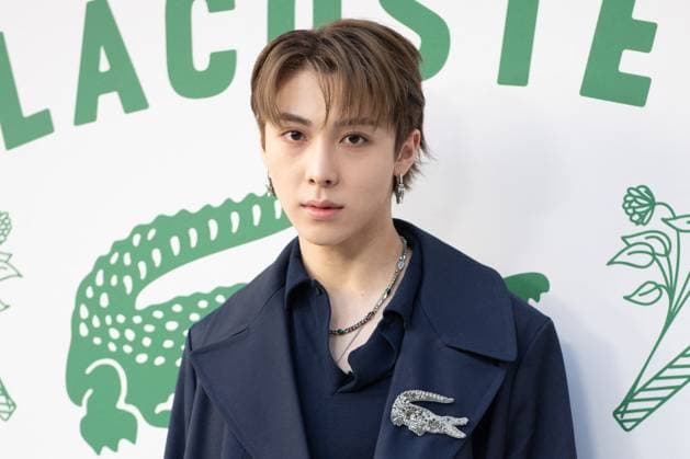 PFW Lacoste Photocall Jo Woo-chan, Woonchan, ADP, All Day Project attending the Lacoste Womenswear Spring Summer 2026 show as part of Paris Fashion Week in Paris, France on October 05, 2025. Photo by Aurore Marechal ABACAPRESS.COM Paris France  Copyright: xMarechalxAurore ABACAx