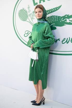 PFW Lacoste Photocall Esther Jolivet attending the Lacoste Womenswear Spring Summer 2026 show as part of Paris Fashion Week in Paris, France on October 05, 2025. Photo by Aurore Marechal ABACAPRESS.COM Paris France  Copyright: xMarechalxAurore ABACAx
