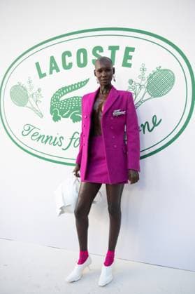 PFW Lacoste Photocall Adot Gak attending the Lacoste Womenswear Spring Summer 2026 show as part of Paris Fashion Week in Paris, France on October 05, 2025. Photo by Aurore Marechal ABACAPRESS.COM Paris France  Copyright: xMarechalxAurore ABACAx