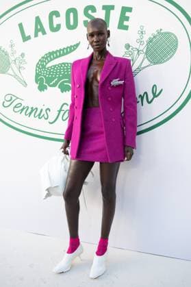 PFW Lacoste Photocall Adot Gak attending the Lacoste Womenswear Spring Summer 2026 show as part of Paris Fashion Week in Paris, France on October 05, 2025. Photo by Aurore Marechal ABACAPRESS.COM Paris France  Copyright: xMarechalxAurore ABACAx