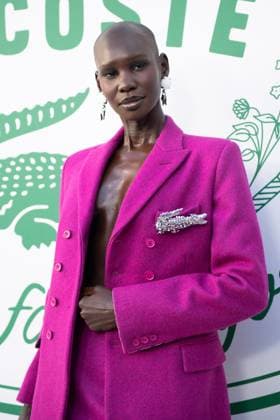 PFW Lacoste Photocall Adot Gak attending the Lacoste Womenswear Spring Summer 2026 show as part of Paris Fashion Week in Paris, France on October 05, 2025. Photo by Aurore Marechal ABACAPRESS.COM Paris France  Copyright: xMarechalxAurore ABACAx