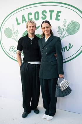 PFW Lacoste Photocall JS Roques and Alice Barbier attending the Lacoste Womenswear Spring Summer 2026 show as part of Paris Fashion Week in Paris, France on October 05, 2025. Photo by Aurore Marechal ABACAPRESS.COM Paris France  Copyright: xMarechalxAurore ABACAx