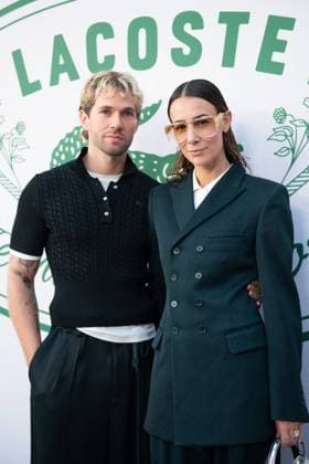 PFW Lacoste Photocall JS Roques and Alice Barbier attending the Lacoste Womenswear Spring Summer 2026 show as part of Paris Fashion Week in Paris, France on October 05, 2025. Photo by Aurore Marechal ABACAPRESS.COM Paris France  Copyright: xMarechalxAurore ABACAx