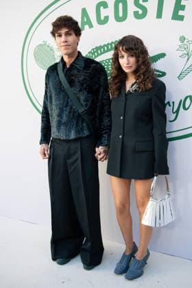 PFW Lacoste Photocall Gianmarco Rottaro and Marta Losito attending the Lacoste Womenswear Spring Summer 2026 show as part of Paris Fashion Week in Paris, France on October 05, 2025. Photo by Aurore Marechal ABACAPRESS.COM Paris France  Copyright: xMarechalxAurore ABACAx