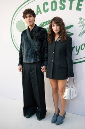 PFW Lacoste Photocall Gianmarco Rottaro and Marta Losito attending the Lacoste Womenswear Spring Summer 2026 show as part of Paris Fashion Week in Paris, France on October 05, 2025. Photo by Aurore Marechal ABACAPRESS.COM Paris France  Copyright: xMarechalxAurore ABACAx