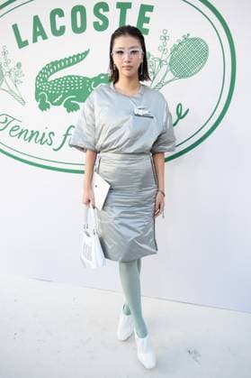 PFW Lacoste Photocall Nina Park attending the Lacoste Womenswear Spring Summer 2026 show as part of Paris Fashion Week in Paris, France on October 05, 2025. Photo by Aurore Marechal ABACAPRESS.COM Paris France  Copyright: xMarechalxAurore ABACAx