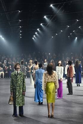 PFW Valentino Runway Models walk the runway during the Valentino Womenswear Spring Summer 2026 show as part of Paris Fashion Week in Paris, France on October 05, 2025. Photo by Aurore Marechal ABACAPRESS.COM Paris France  Copyright: xMarechalxAurore ABACAx