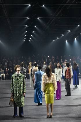 PFW Valentino Runway Models walk the runway during the Valentino Womenswear Spring Summer 2026 show as part of Paris Fashion Week in Paris, France on October 05, 2025. Photo by Aurore Marechal ABACAPRESS.COM Paris France  Copyright: xMarechalxAurore ABACAx