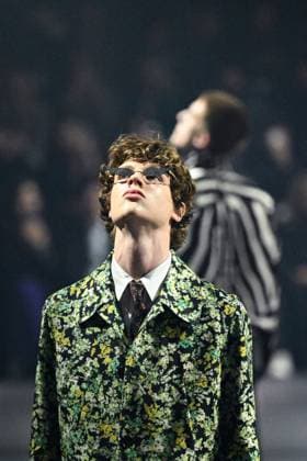 PFW Valentino Runway A model walks the runway during the Valentino Womenswear Spring Summer 2026 show as part of Paris Fashion Week in Paris, France on October 05, 2025. Photo by Aurore Marechal ABACAPRESS.COM Paris France  Copyright: xMarechalxAurore ABACAx