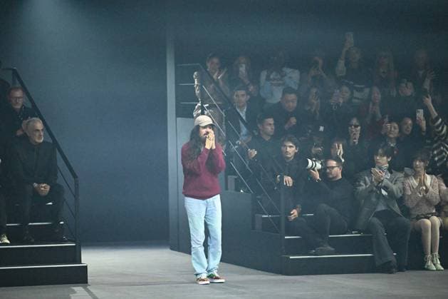 PFW Valentino Runway Designer Alessandro Michele makes an appearance on the runway during the Valentino Womenswear Spring Summer 2026 show as part of Paris Fashion Week in Paris, France on October 05, 2025. Photo by Aurore Marechal ABACAPRESS.COM Paris France  Copyright: xMarechalxAurore ABACAx
