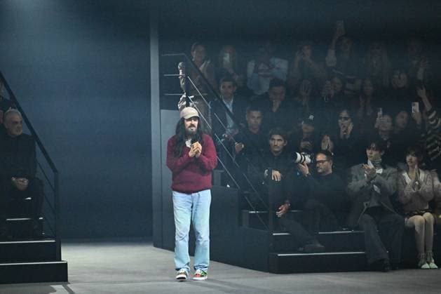 PFW Valentino Runway Designer Alessandro Michele makes an appearance on the runway during the Valentino Womenswear Spring Summer 2026 show as part of Paris Fashion Week in Paris, France on October 05, 2025. Photo by Aurore Marechal ABACAPRESS.COM Paris France  Copyright: xMarechalxAurore ABACAx