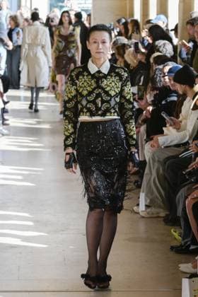 PFW - Shuting Qiu Runway A model walks the runway during the Shuting Qiu Womenswear Spring Summer 2026 show as part of Paris Fashion Week on October 5, 2025 in Paris, France. Photo by Jana Call me J ABACAPRESS.COM Paris Ile de France France  Copyright: xJanaxCallxmexJ ABACAx
