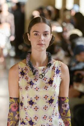 PFW - Shuting Qiu Runway A model walks the runway during the Shuting Qiu Womenswear Spring Summer 2026 show as part of Paris Fashion Week on October 5, 2025 in Paris, France. Photo by Jana Call me J ABACAPRESS.COM Paris Ile de France France  Copyright: xJanaxCallxmexJ ABACAx