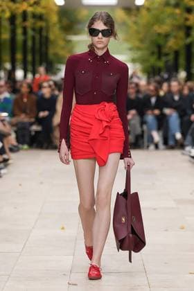 (251006) -- PARIS, Oct. 6, 2025 -- A model presents creations from the ready-to-wear Spring Summer 2026 collections by CELINE during the Paris Fashion Week in Paris, France, on Oct. 5, 2025. ( Handout via Xinhua) FRANCE-PARIS-FASHION WEEK-CELINE MeetEurope 