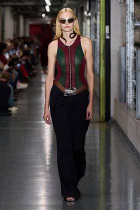 (251006) -- PARIS, Oct. 6, 2025 -- A model presents creations from the ready-to-wear Spring Summer 2026 collections by Jean Paul Gaultier during the Paris Fashion Week in Paris, France, on Oct. 5, 2025. ( Handout via Xinhua) FRANCE-PARIS-FASHION WEEK-JEAN PAUL GAULTIER MeetEurope 