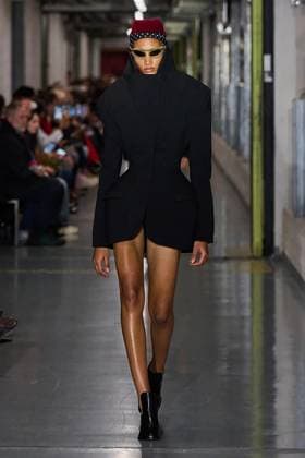 (251006) -- PARIS, Oct. 6, 2025 -- A model presents creations from the ready-to-wear Spring Summer 2026 collections by Jean Paul Gaultier during the Paris Fashion Week in Paris, France, on Oct. 5, 2025. ( Handout via Xinhua) FRANCE-PARIS-FASHION WEEK-JEAN PAUL GAULTIER MeetEurope 