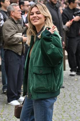 PFW Miu Miu Outside Arrivals Louane arriving at Miu Miu show during Paris Fashion Week in Paris, France on October 6, 2025. Photo by Julien Reynaud APS-Medias ABACAPRESS.COM Paris France  Copyright: xReynaudxJulien APS-Medias ABACAx
