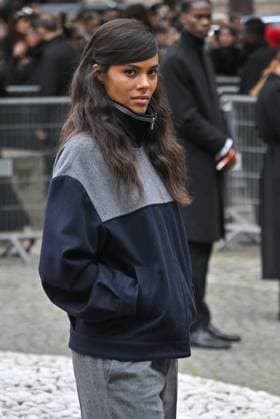 PFW Miu Miu Outside Arrivals TIna Kunakey arriving at Miu Miu show during Paris Fashion Week in Paris, France on October 6, 2025. Photo by Julien Reynaud APS-Medias ABACAPRESS.COM Paris France  Copyright: xReynaudxJulien APS-Medias ABACAx