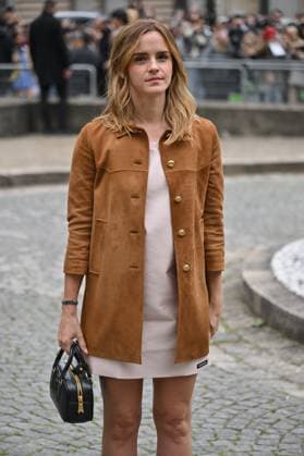 PFW Miu Miu Outside Arrivals Emma Watson arriving at Miu Miu show during Paris Fashion Week in Paris, France on October 6, 2025. Photo by Julien Reynaud APS-Medias ABACAPRESS.COM Paris France  Copyright: xReynaudxJulien APS-Medias ABACAx