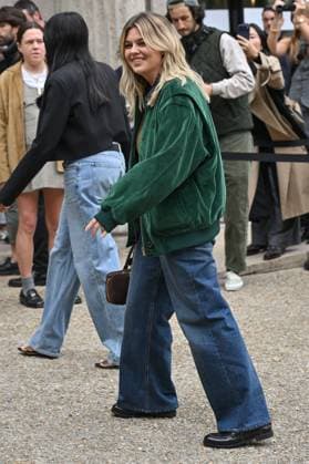 PFW Miu Miu Outside Arrivals Louane arriving at Miu Miu show during Paris Fashion Week in Paris, France on October 6, 2025. Photo by Julien Reynaud APS-Medias ABACAPRESS.COM Paris France  Copyright: xReynaudxJulien APS-Medias ABACAx