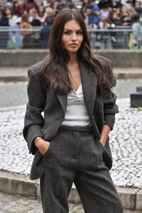 PFW Miu Miu Outside Arrivals Thylane Blondeau arriving at Miu Miu show during Paris Fashion Week in Paris, France on October 6, 2025. Photo by Julien Reynaud APS-Medias ABACAPRESS.COM Paris France  Copyright: xReynaudxJulien APS-Medias ABACAx