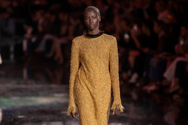 Chanel - Women Ready-to-wear Spring-Summer 2026 - Paris A model presents a creation by Chanel for the Women Ready-to-wear Spring-Summer 2026 collection as part of the Paris Fashion Week, at the Grand Palais, in Paris, on October 6, 2025.Photo by Eliot Blondet ABACAPRESS.COM Paris France France  Copyright: xBlondetxEliot ABACAx