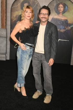 LOS ANGELES, CA - OCTOBER 6: Mary Elizabeth Ellis and Charlie Day at the LA Premiere Of Netflix™ Frankenstein on October 6, 2025 at the Academy Museum of Motion Pictures in Los Angeles, California. Copyright: xJeffreyxMayerx