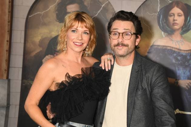 LOS ANGELES, CA - OCTOBER 6: Mary Elizabeth Ellis and Charlie Day at the LA Premiere Of Netflix™ Frankenstein on October 6, 2025 at the Academy Museum of Motion Pictures in Los Angeles, California. Copyright: xJeffreyxMayerx