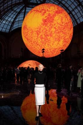 PFW Chanel Photocall Tilda Swinton attending the Chanel Womenswear Spring Summer 2026 show as part of Paris Fashion Week in Paris, France on October 06, 2025. Photo by Aurore Marechal ABACAPRESS.COM Paris France  Copyright: xMarechalxAurore ABACAx