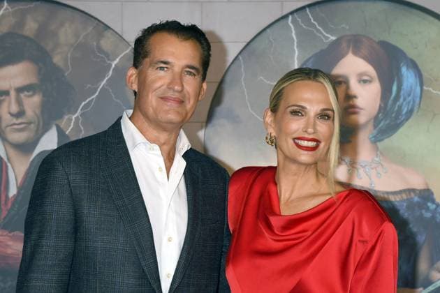 LOS ANGELES, CA - OCTOBER 6: Scott Stuber and Molly Sims at the LA Premiere Of Netflix™ Frankenstein on October 6, 2025 at the Academy Museum of Motion Pictures in Los Angeles, California. Copyright: xJeffreyxMayerx