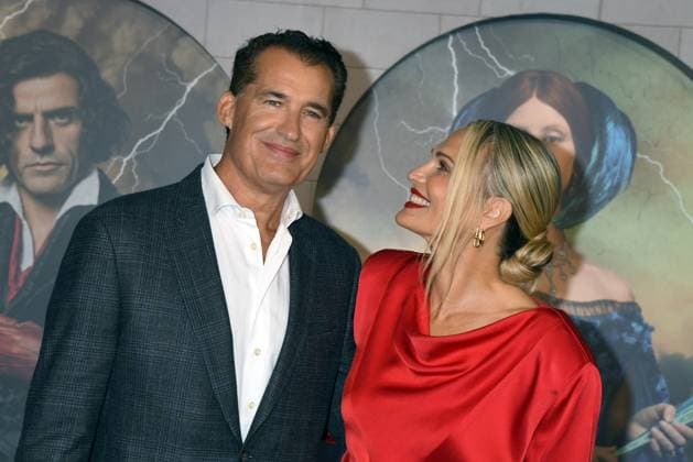 LOS ANGELES, CA - OCTOBER 6: Scott Stuber and Molly Sims at the LA Premiere Of Netflix™ Frankenstein on October 6, 2025 at the Academy Museum of Motion Pictures in Los Angeles, California. Copyright: xJeffreyxMayerx