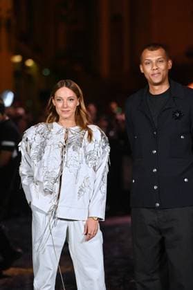 Chanel Photocall Paris Fashion Week. FC Coralie Barbier and Stromae attends the Chanel Womenswear Spring Summer 2026 show as part of Paris Fashion Week on October 06, 2025 in Paris, France. Photo by Franck Castel ABACAPRESS.COM Paris France  Copyright: xCastelxFranck ABACAx