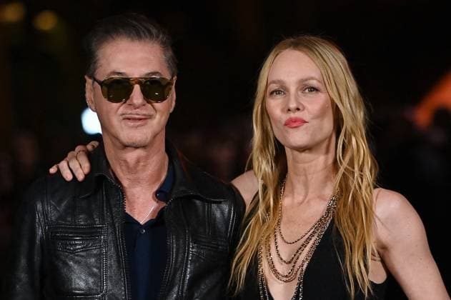 Chanel Photocall Paris Fashion Week. FC Etienne Daho and Vanessa Paradis attends the Chanel Womenswear Spring Summer 2026 show as part of Paris Fashion Week on October 06, 2025 in Paris, France. Photo by Franck Castel ABACAPRESS.COM Paris France  Copyright: xCastelxFranck ABACAx