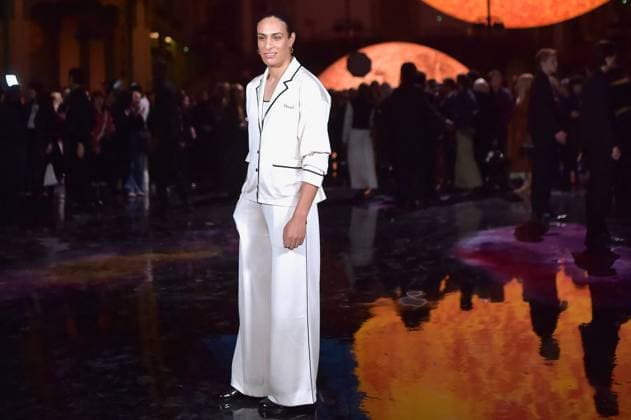 Chanel Photocall Paris Fashion Week. FC Imane Khelif attends the Chanel Womenswear Spring Summer 2026 show as part of Paris Fashion Week on October 06, 2025 in Paris, France. Photo by Franck Castel ABACAPRESS.COM Paris France  Copyright: xCastelxFranck ABACAx
