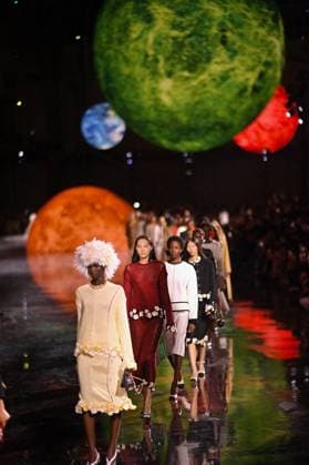 Chanel Runway Fashion Week Paris.FC Models walk the runway during the Chanel Womenswear Spring Summer 2026 show as part of Paris Fashion Week on October 06, 2025 in Paris, France. Photo by Franck Castel ABACAPRESS.COM Paris France  Copyright: xCastelxFranck ABACAx
