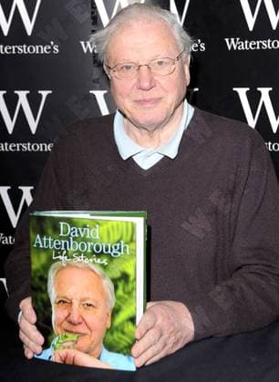 David Attenborough signs copies of his new book Life Stories at Waterstone s Leadenhall Market London, England - 10.11.09, London, United Kingdom WENN 5383376.jpg