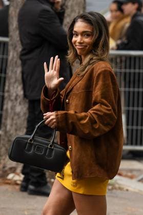 PFW Miu Miu Outside Arrivals Lori Harvey attends the Miu Miu Womenswear Spring Summer 2026 show as part of Paris Fashion Week on October 6, 2025 in Paris, France. Photo by Laurent Zabulon ABACAPRESS.COM Paris France  Copyright: xZabulonxLaurent ABACAx