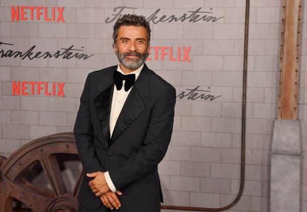 Cast member Oscar Isaac attends the premiere of Netflix s sci-fi horror motion picture Frankenstein at the Academy Museum of Motion Pictures in Los Angeles on Monday, October 6, 2025. Storyline: A brilliant but egotistical scientist brings a creature to life in a monstrous experiment that ultimately leads to the undoing of both the creator and his tragic creation.  LAP2025100641 JIMxRUYMEN