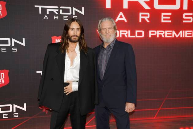 October 6, 2025, Los Angeles, California, USA: Jared Leto, Jeff Bridges at the World Premiere of Tron Ares at the TCL Chinese Theatre IMAX Los Angeles USA - ZUMAg107 20251006_zep_g107_088 Copyright: xNinaxPrommerx