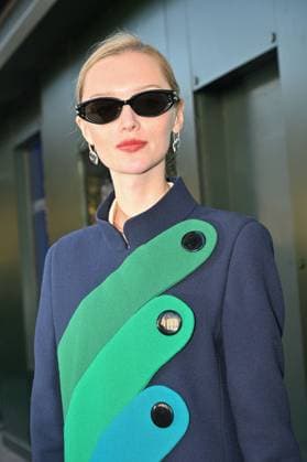 PFW Pierre Cardin Front Row Anna Seidel attending Pierre Cardin show during Paris Fashion Week in Paris, France on October 7, 2025. Photo by Julien Reynaud APS-Medias ABACAPRESS.COM Paris France  Copyright: xReynaudxJulien APS-Medias ABACAx