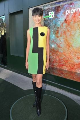 PFW Pierre Cardin Front Row Eve Gilles attending Pierre Cardin show during Paris Fashion Week in Paris, France on October 7, 2025. Photo by Julien Reynaud APS-Medias ABACAPRESS.COM Paris France  Copyright: xReynaudxJulien APS-Medias ABACAx