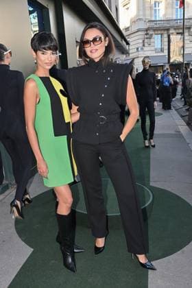 PFW Pierre Cardin Front Row Eve Gilles, Diane Leyre attending Pierre Cardin show during Paris Fashion Week in Paris, France on October 7, 2025. Photo by Julien Reynaud APS-Medias ABACAPRESS.COM Paris France  Copyright: xReynaudxJulien APS-Medias ABACAx