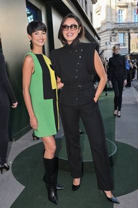PFW Pierre Cardin Front Row Eve Gilles, Diane Leyre attending Pierre Cardin show during Paris Fashion Week in Paris, France on October 7, 2025. Photo by Julien Reynaud APS-Medias ABACAPRESS.COM Paris France  Copyright: xReynaudxJulien APS-Medias ABACAx