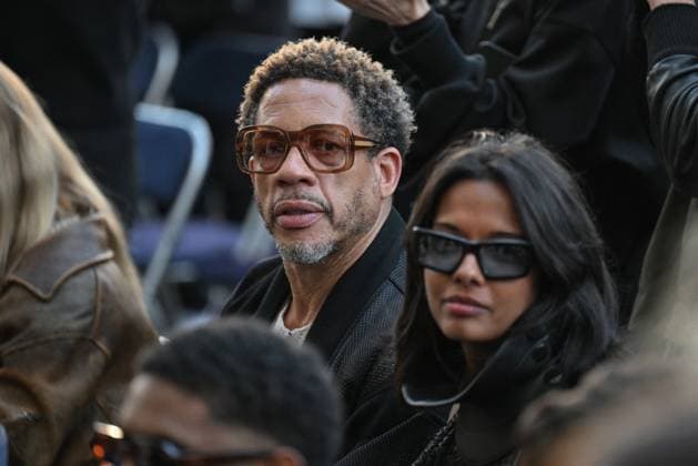 PFW Pierre Cardin Front Row Joey Starr, Pauline Latchoumanin attending Pierre Cardin show during Paris Fashion Week in Paris, France on October 7, 2025. Photo by Julien Reynaud APS-Medias ABACAPRESS.COM Paris France  Copyright: xReynaudxJulien APS-Medias ABACAx