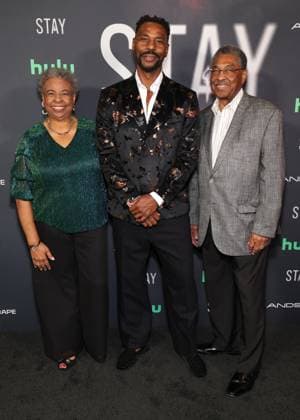 07 October 2025 - Los Angeles, California - Barbara Thompson, Garett Thompson, Sterling Thompson. Los Angeles Premiere Of Andscape s Stay held at the Academy Museum of Motion Pictures. Los Angeles USA - ZUMAa123 20251007_zaa_a123_014 Copyright: xADx