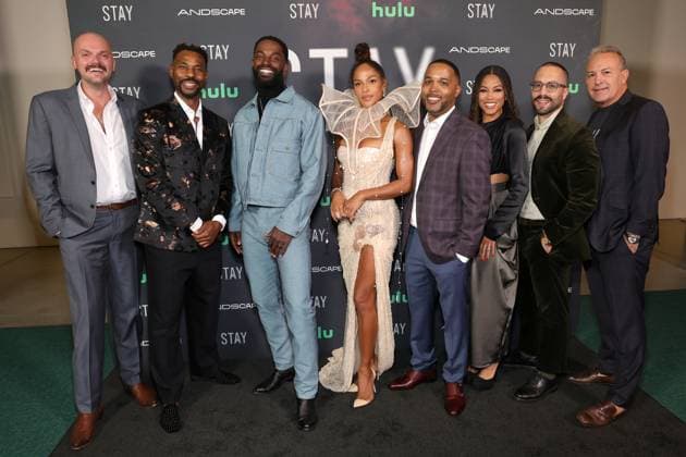 07 October 2025 - Los Angeles, California -Megalyn Echikunwoke, Jason Tamasco, Jas Summers, Zak Kristofek, Garett Thompson, Lex Scott Davis, Jared Hoffman, Mo McRae. Los Angeles Premiere Of Andscape s Stay held at the Academy Museum of Motion Pictures. Los Angeles USA - ZUMAa123 20251007_zaa_a123_086 Copyright: xADx