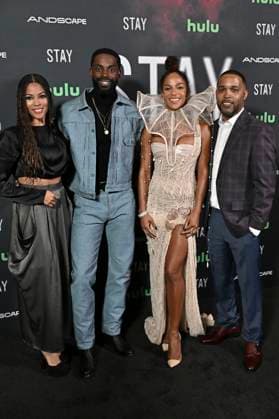 Lex Scott Davis, Moe McRae, Megalyn Echikunwoke and Jas Summers at the premiere of the Hulu movie Stay at the Ted Mann Theater Los Angeles, 07 10 2025 Foto:xD.xStarbuckx xFuturexImagex stay_5032