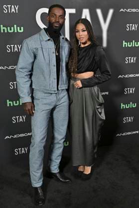 Mo McRae and Lex Scott Davis at the premiere of the Hulu movie Stay at the Ted Mann Theater Los Angeles, 07 10 2025 Foto:xD.xStarbuckx xFuturexImagex stay_5042