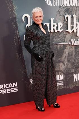 . 08 10 2025. London, United Kingdom. Glenn Close arriving at the premiere of Wake Up Dead Man: A Knives Out Mystery, on the opening night of the London Film Festival  xStephenxLockx xi-Imagesx IIM-26279-0011