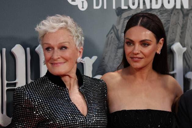 . 08 10 2025. London, United Kingdom. Mila Kunis arriving at the premiere of Wake Up Dead Man: A Knives Out Mystery, on the opening night of the London Film Festival  xStephenxLockx xi-Imagesx IIM-26279-0015